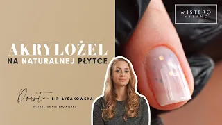 💅STYLIZACJA AKRYLOŻELEM NA NATURALNEJ PŁYTCE | ACRYLIC GEL ON A NATURAL PLATE |  MISTERO MILANO💅