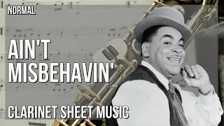 Clarinet Sheet Music: How to play Ain't Misbehavin' by Fats Waller