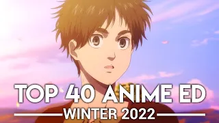 My Top 40 Anime Endings - Winter 2022