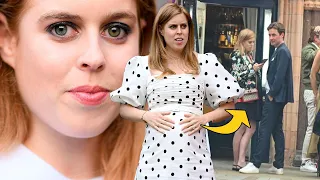 PRINCESS Beatrice showed off her blossoming baby bump as she stepped out in London