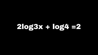 A nice logarithmic equation.