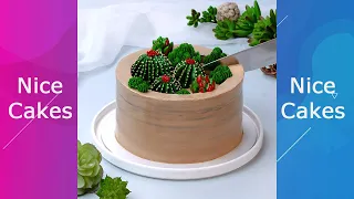 Perfect Cactus Cake Decoration #Yumupcakes