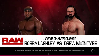 WWE 2K20 Drew McIntyre vs Bobby Lashley| WWE Championship