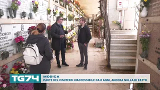 MODICA   PARTE DEL CIMITERO INACCESSIBILE DA 8 ANNI, ANCORA NULLA DI FATTO