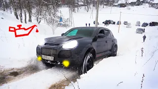 Porsche Cayenne на бездорожье - ЗАГОРЕЛОСЬ масло на УАЗ. Touareg, Duster, Toyota, Creta, Нива Бронто