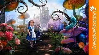 Alice in Wonderland - Speed art (#Photoshop) | CreativeStation