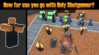 How far can you go with Only Shotgunner? | Roblox Tower Battles