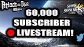 [PART 1] 60,000 Subscriber Celebration Livestream!  I Battled Subs in Smash 3DS!