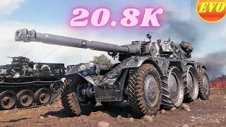 Panhard EBR 105  20.8K Spot + Damage  World of Tanks Replays ,WOT tank games
