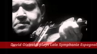 David Oistrakh plays Lalo Symphonie espagnole op.21 movement 1 (1955)  Jean Matinon