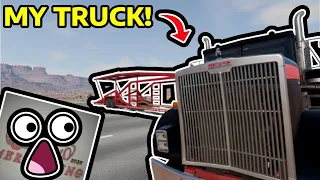 CRASHING Cars With The NEW Car Hauler Trailer In BeamNG.Drive!