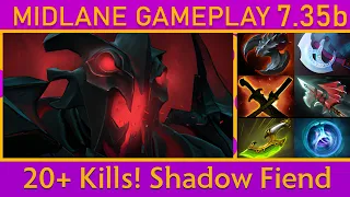 💰Shadow Fiend 1000+ GPM! Mid Gameplay 7.35b - Dota 2 Top MMR