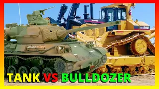 Tank vs D11T Bulldozer (Car Crush)