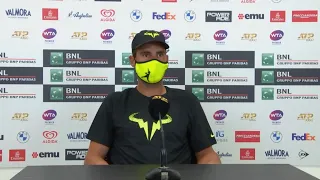 Rafael Nadal Press conference / QF Rome 2020