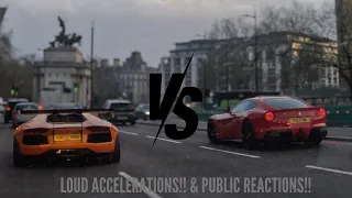 LIBERTY WALK Lamborghini Aventador Vs NOVITEC Ferrari F12 INSANE RACE!!