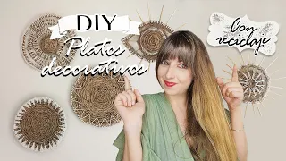 DIY WALL PLATES with CARDBOARD, PAPER and MACRAME | BOHO DECO | Shanti Irene