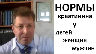 Креатинин в крови: норма у детей, женщин и мужчин