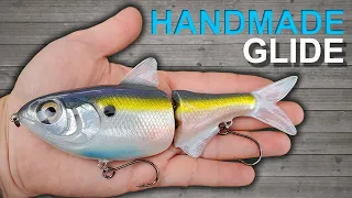 Shad GlideBait: wooden fishing lure making from start to finish.