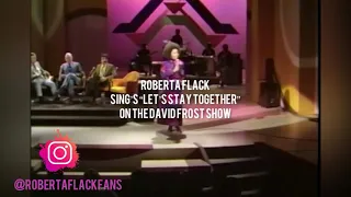 Roberta Flack Sing’s Al Green’s Smash Hit! “Let’s Stay Together” on The David Frost Show (1970)