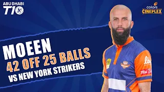 Moeen Ali 42 of 25 | Morrisville Samp Army | Highlights | Abu Dhabi T10 Season 6