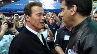 Arnold Schwarzenegger and Lou Ferrigno at Arnold Classic Expo 2011