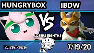 GOML 2020 SSBM - PG | iBDW (Fox) Vs. Liquid | Hungrybox (Jigglypuff) Melee Top 8 Losers