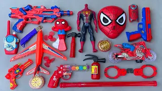 Found Grabbing Spiderman Action series & Toys Equipments, Scar Gun Surprising Airplan, Motor Bike