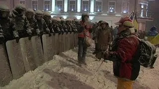 Tension in Independence Square in Ukraine capital Kyiv