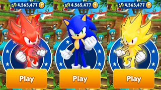 Sonic Dash - Sonic vs Super Sonic vs Red Super Sonic vs All Bosses Zazz Dr.Eggman