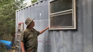 No welding window Install on 20' shipping container. Tiny home