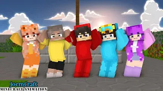 CASH, MIA, ZOEY, NICO, SHADY | SHUFFLE DANCE | WOMP WOMP MEME | GOMY GOMY DANCE -Minecraft Animation