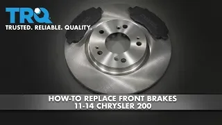 How to Replace Front Brakes 11-14 Chrysler 200