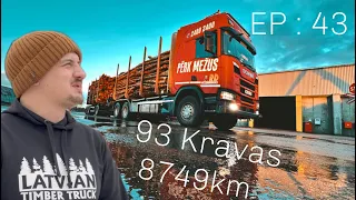 Latvian Timber Truck EP:43 Janvārī 93kravas un 8749km .