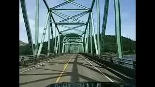 Driving through Astoria, OR and the Big Bridge over the Columbia River