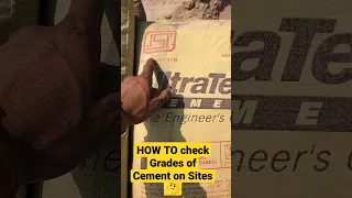 How to Check Grade of Cement on Sites #grade of cement #cement