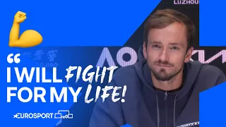 LET'S SEE WHO WINS 😉 | Daniil Medvedev looks ahead to Sinner final clash 👀 | Australian Open 2024 🇦🇺