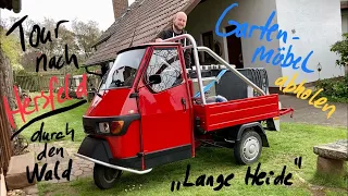 Ape 50 Tour - Gartenmöbel holen in Hersfeld - Lange Heide