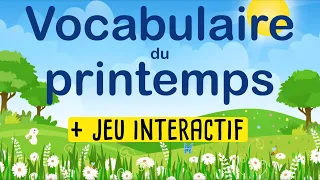 Spring Vocabulary in French | Vocabulaire du printemps | Spring game for kids | Word game for kids
