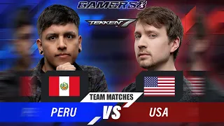 TEKKEN 7 - USA 🇺🇸 vs 🇵🇪 PERU - 3v3 TEAM MATCH | Gamer8 2023