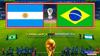 PES 2021 - Brazil vs Argentina Final - FIFA World Cup 2022 Qatar Full Match All Goals HD (PC vs PC)