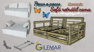 [Passo a Passo] Fabrique o seu próprio Sofá Retrátil Cama - Marcenaria #comofazer #diy #marcenaria