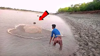 Cast Net Fishing। Traditional Cast Net Fishing in Village People। Fishing With Cast Net (Part-36)