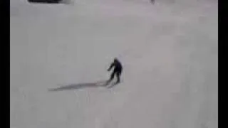 Kid does crazy backflip while skiing