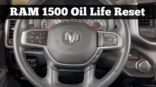 How To Reset The Oil Life 2019 - 2022 Ram 1500 To 100% - Clear Oil Change Due Service Light