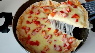 PIZZA IN A PAN in 5 minutes ❗ Tortilla pizza without oven