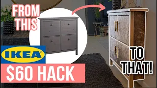 $60 DIY IKEA Hemnes Luxury Shoe Cabinet Hack | High-end Ikea Hack