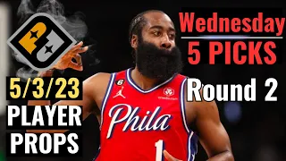 PRIZEPICKS NBA 5/3/23 WEDNESDAY CORE PLAYER PROPS CELTICS SIXERS!