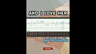 Best part of And I Love Her by The Beatles Easy Fingerstyle Guitar Tutorial Tabs