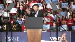 President Obama on the Ohio State University Oval - Oct. 16, 2010