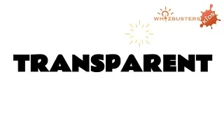 TRANSPARENT meaning with examples in sentences